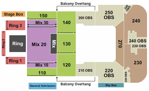 BOXING 2 Seating Map Seating Chart