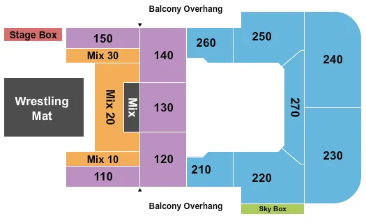 WRESTLING 2 Seating Map Seating Chart