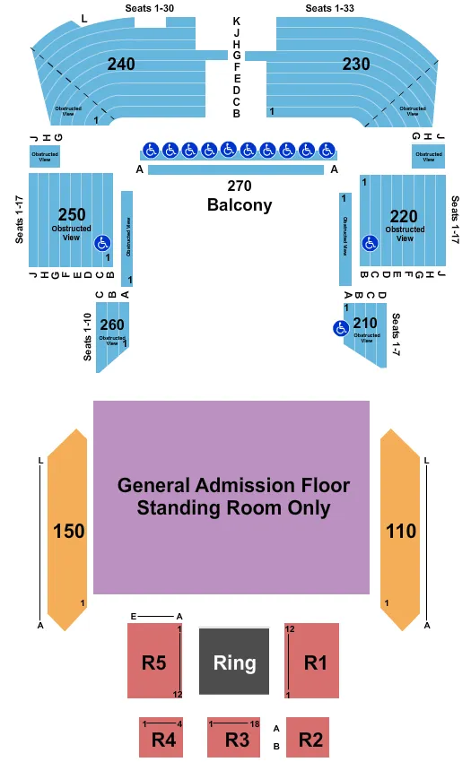 WRESTLING Seating Map Seating Chart