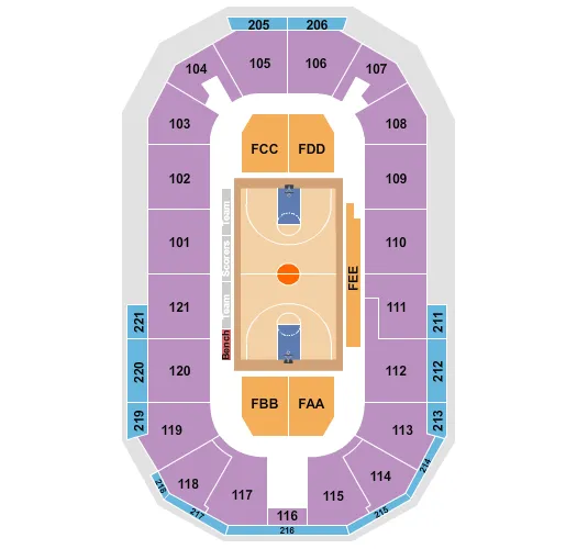 BASKETBALL GLOBETROTTERS 2 Seating Map Seating Chart