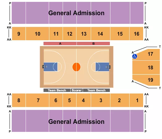 BASKETBALL 2 Seating Map Seating Chart