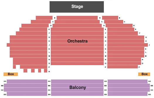 END STAGE Seating Map Seating Chart