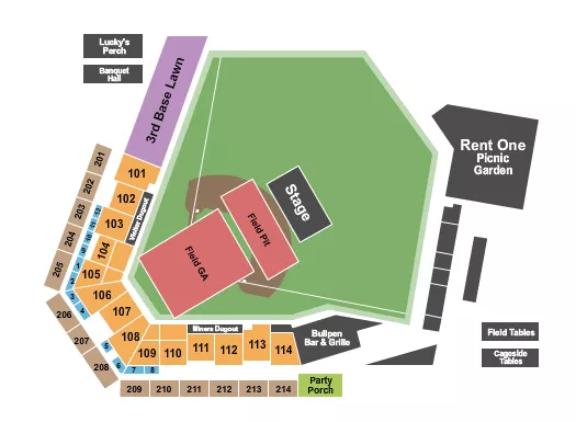 STONE TEMPLE PILOTS Seating Map Seating Chart