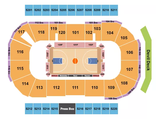 BASKETBALL GLOBETROTTERS Seating Map Seating Chart