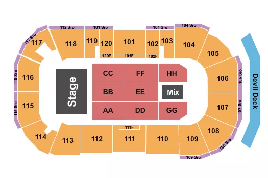ENDSTAGE 2 Seating Map Seating Chart