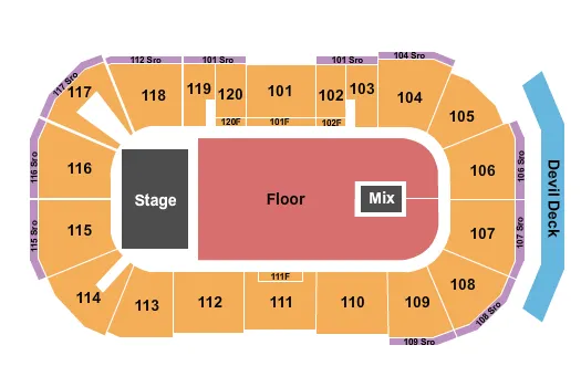 ENDSTAGE GA Seating Map Seating Chart