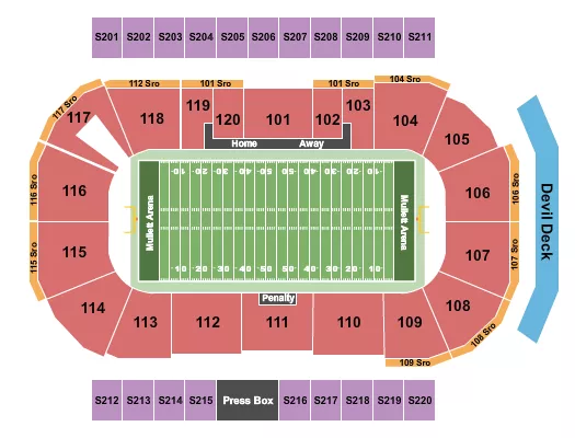 FOOTBALL Seating Map Seating Chart
