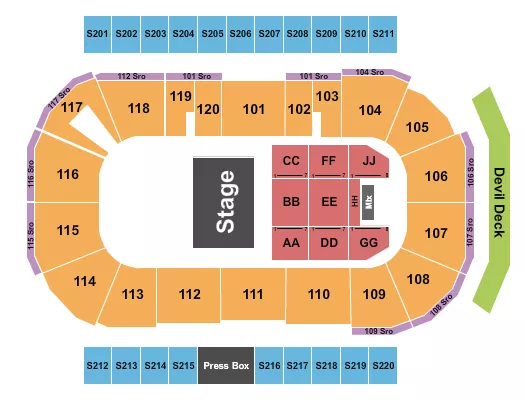 HALF HOUSE Seating Map Seating Chart