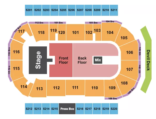 MONEYBAGG YO Seating Map Seating Chart