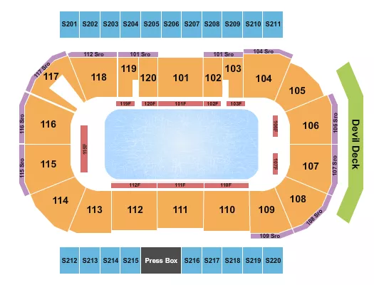 STARS ON ICE Seating Map Seating Chart