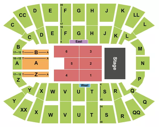 ENDSTAGE Seating Map Seating Chart