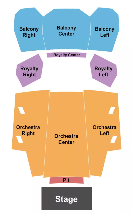 END STAGE Seating Map Seating Chart