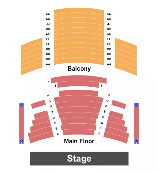 MUSIC BOX THEATRE MN ENDSTAGE Seating Map Seating Chart