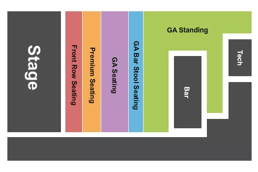 MUSIC FARM CHARLESTON GA BY LEVEL Seating Map Seating Chart