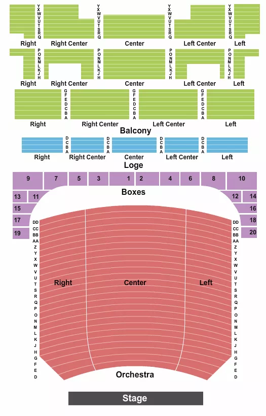ENDSTAGE NO PIT Seating Map Seating Chart