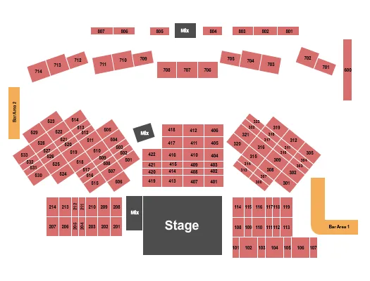 ENDSTAGE 2 Seating Map Seating Chart