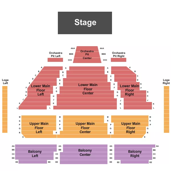 ENDSTAGE 2 Seating Map Seating Chart