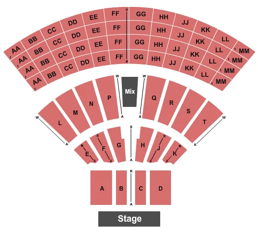 MYSTIC LAKE AMPHITHEATRE PRIOR LAKE ENDSTAGE 2 Seating Map Seating Chart