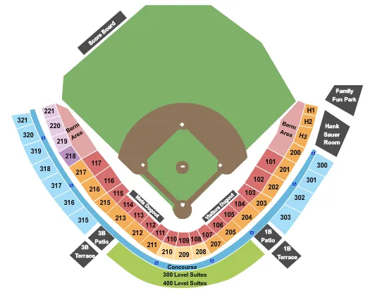 BASEBALL Seating Map Seating Chart