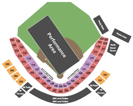 NITRO CIRCUS Seating Map Seating Chart
