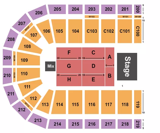 ENDSTAGE RSV Seating Map Seating Chart