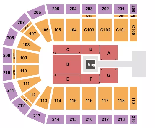 WRESTLING 2 Seating Map Seating Chart