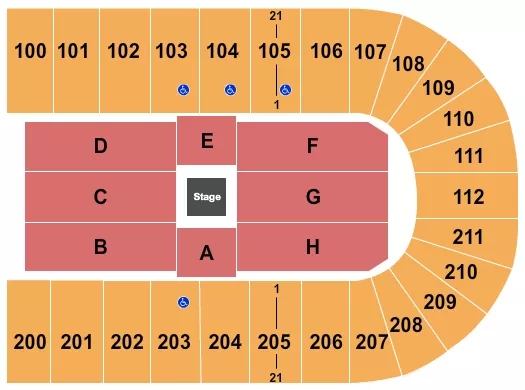 CENTER STAGE Seating Map Seating Chart