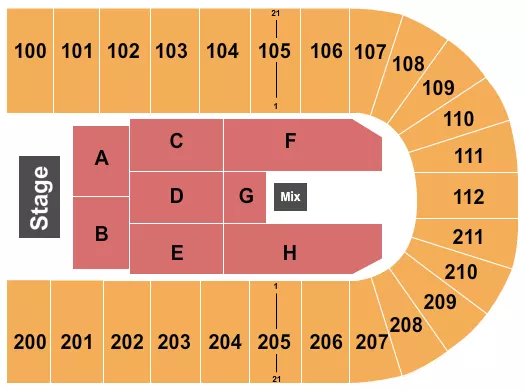 ENDSTAGE 4 Seating Map Seating Chart