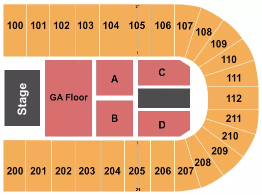 ENDSTAGE GA PIT Seating Map Seating Chart