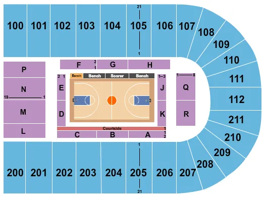 BASKETBALL GLOBETROTTERS 2 Seating Map Seating Chart