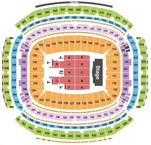 BRUNO MARS Seating Map Seating Chart