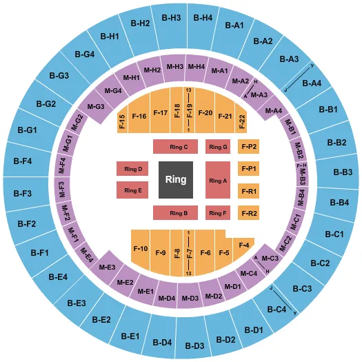 BOXING Seating Map Seating Chart