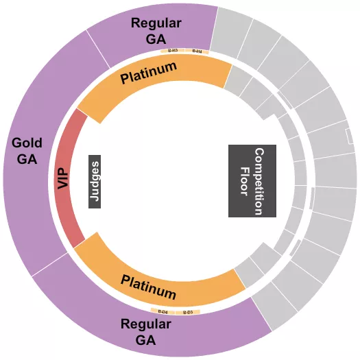 CHEERLEADING Seating Map Seating Chart