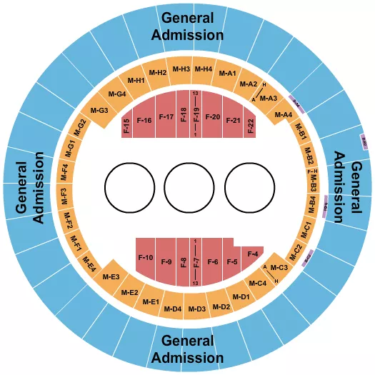 CIRCUS UPPER GA Seating Map Seating Chart
