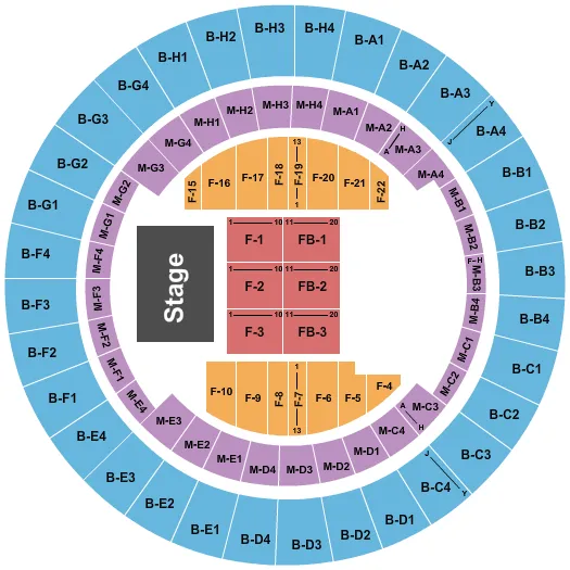 LEGENDS OF HIP HOP Seating Map Seating Chart