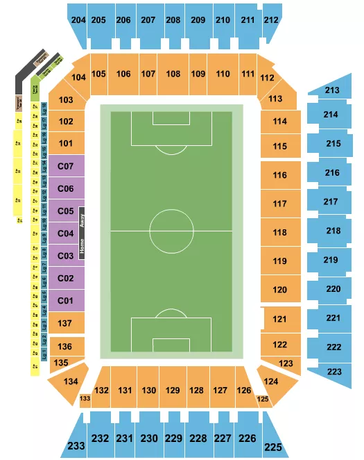 SOCCER Seating Map Seating Chart