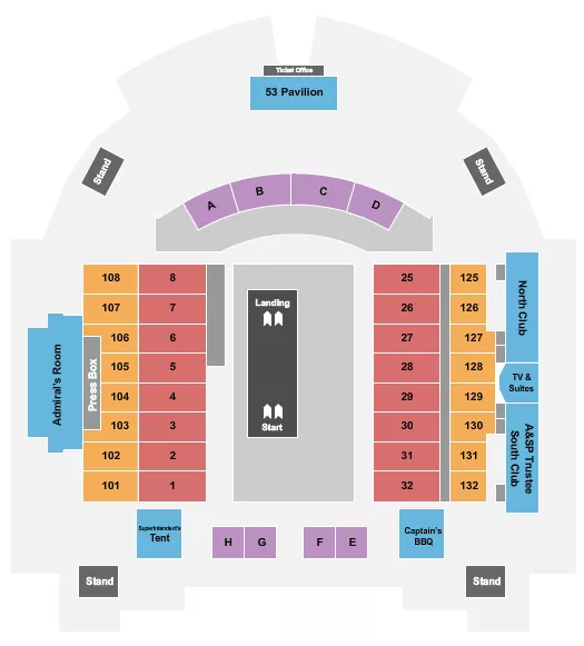 NITRO CIRCUS Seating Map Seating Chart