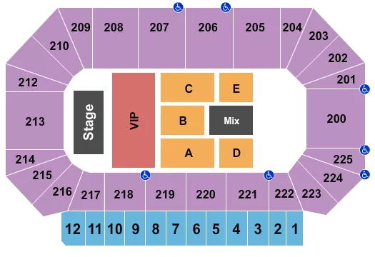 ENDSTAGE VIP Seating Map Seating Chart