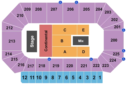END STAGE Seating Map Seating Chart
