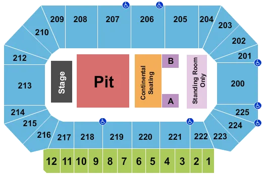 HALESTORM Seating Map Seating Chart