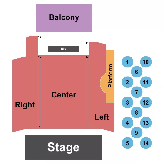 ENDSTAGE 3 Seating Map Seating Chart