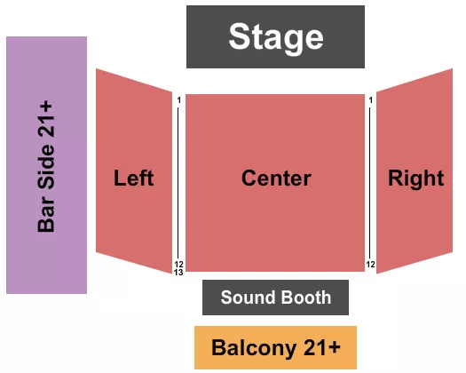 ENDSTAGE RESERVED Seating Map Seating Chart