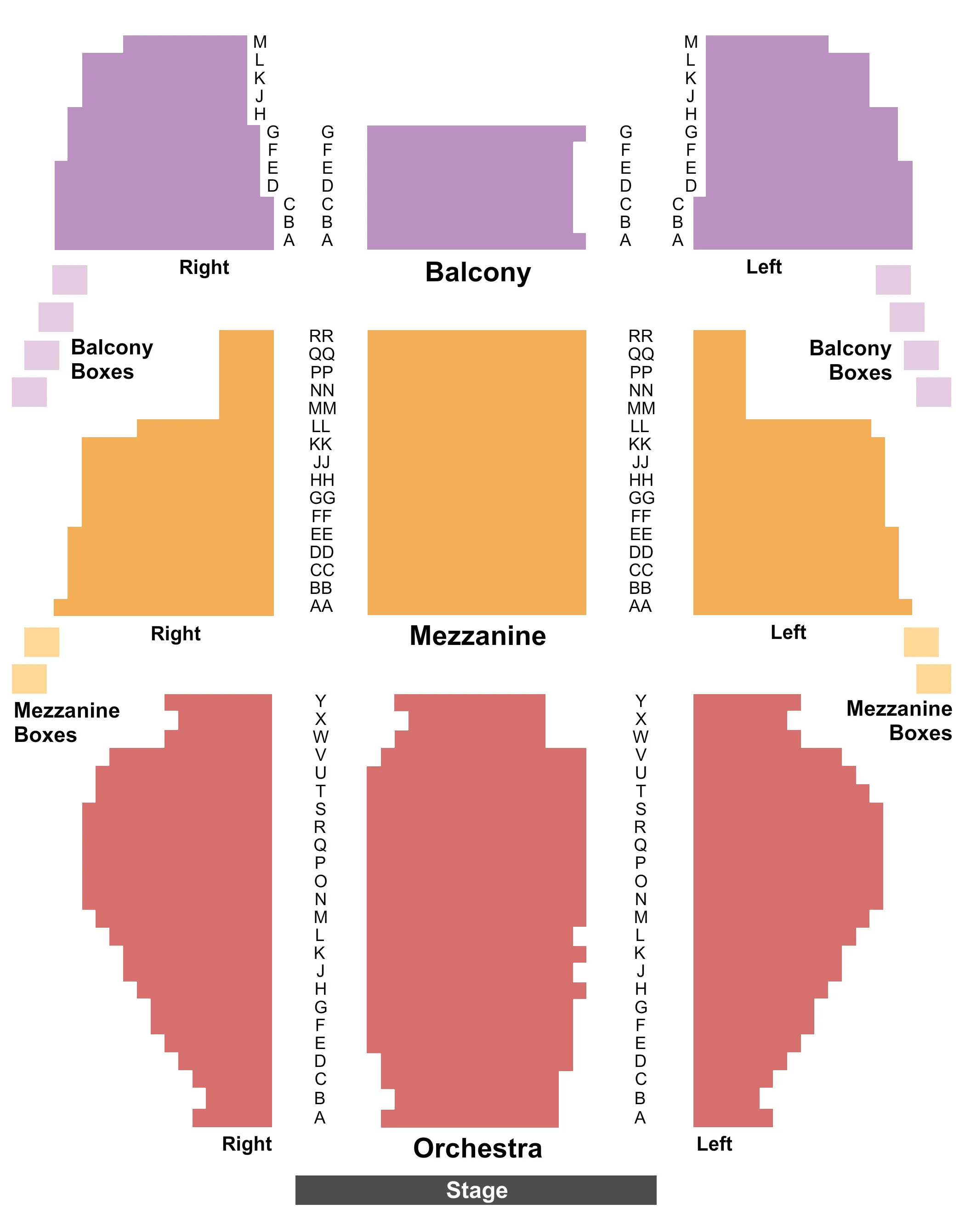 ENDSTAGE Seating Map Seating Chart