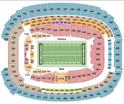 FOOTBALL RW Seating Map Seating Chart
