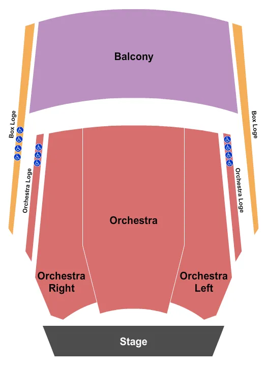 NEW JERSEY PERFORMING ARTS CENTER VICTORIA THEATER ENDSTAGE 2 Seating Map Seating Chart
