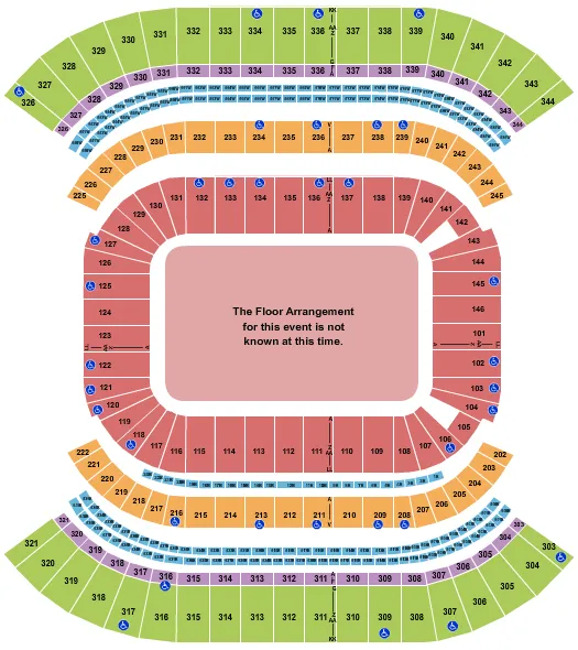 NISSAN STADIUM NASHVILLE GENERIC FLOOR Seating Map Seating Chart