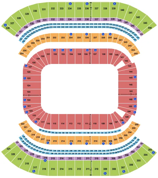 NISSAN STADIUM NASHVILLE OPEN FLOOR Seating Map Seating Chart