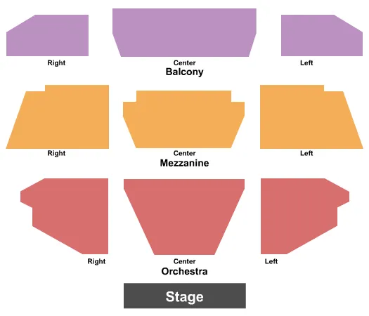 NISWONGER PERFORMING ARTS CENTER OHIO END STAGE Seating Map Seating Chart