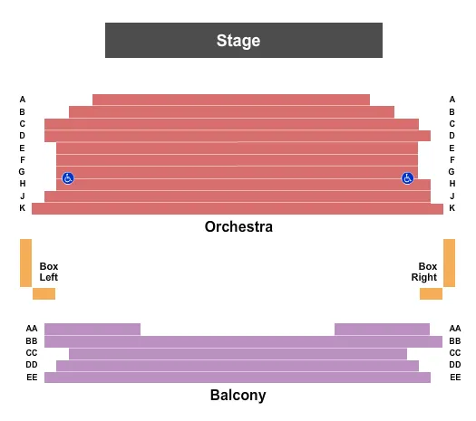 PALOS VERDES PERFORMING ARTS NORRIS THEATRE ENDSTAGE Seating Map Seating Chart
