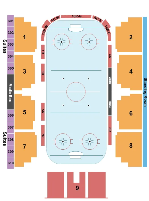 HOCKEY Seating Map Seating Chart